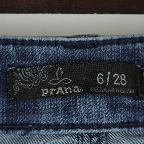 Prana Kayla Women's Size 6 Blue Mid Rise Stretch Skinny Jeans - Picture 8 of 9